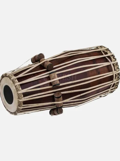 Chocolate brown with gatte wooden pakhawaj